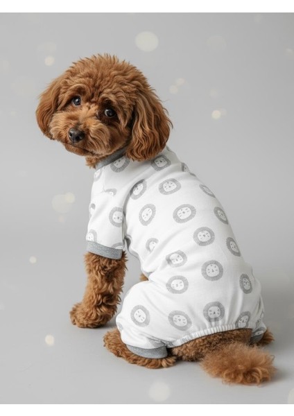 Soft Lion Köpek Tulumu | Pamuklu Penye Köpek Pijaması | Küçük Irklar Için | Tüy Dökülmesini Azaltır
