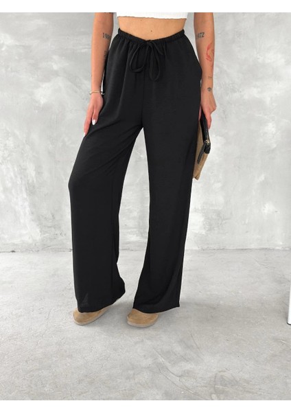 Ayrobin Oversize Kadın Pantalon - Siyah -Vlmr