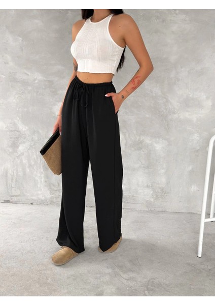 Ayrobin Oversize Kadın Pantalon - Siyah -Vlmr fırsatları