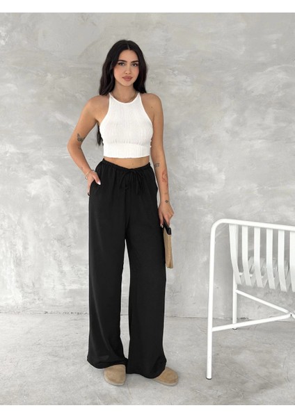 Ayrobin Oversize Kadın Pantalon - Siyah -Vlmr indirimleri