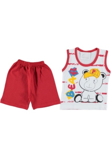Kısa Kollu Erkek Bebek Şortlu Takım