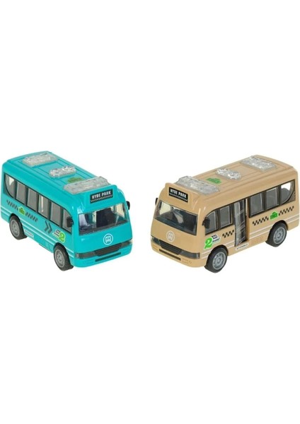 Otobüs Sürtmeli Renkli Kapıları Açılan Oyuncak Otobus 1 Adet 12 Cm. indirimleri