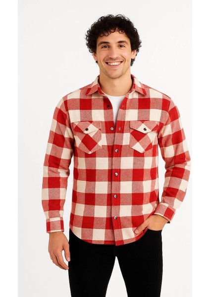 Erkek Oduncu Gömlek Kırmızı -Vlmr