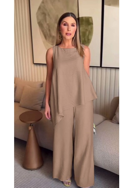 Asimetrik Bluz & Pantolon Ikili Takım modelleri