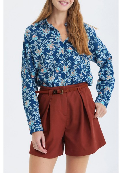 Pensli Kemerli Kışlık Şort Kiremit indirimleri