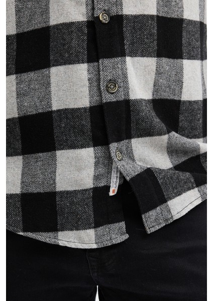 Erkek Rahat Kesim Ekose Oduncu Flanel Gömlek - Kalın %100 Pamuk Çift Cep Kışlık