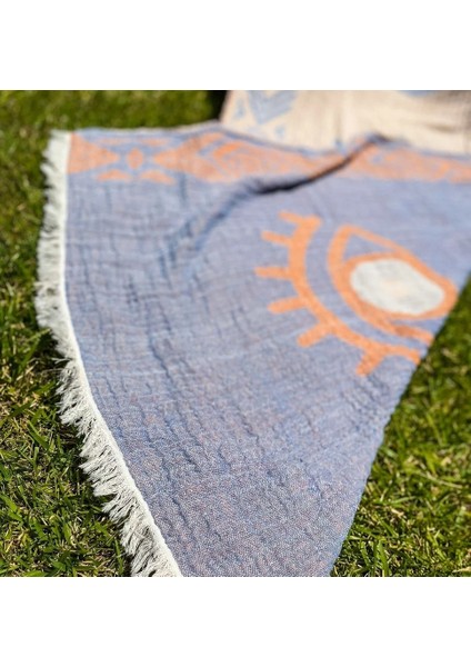 90X180 Çift Taraflı 3 Kat Müslin Göz Desenli Kilim Motifli P modelleri