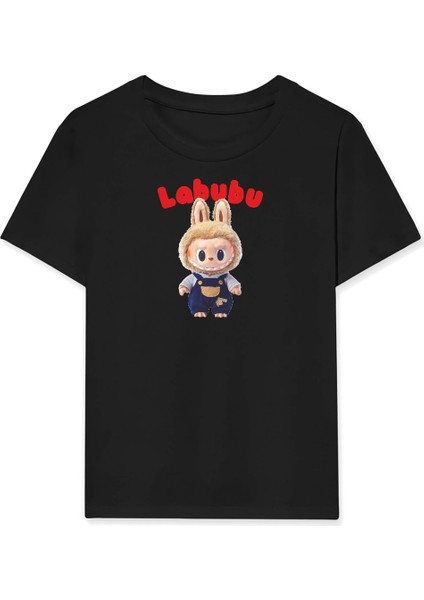 Kız Labubu Çocuk Baskılı T-Shirt - Beyaz -Vlmr