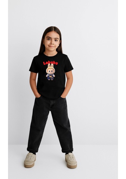 Kız Labubu Çocuk Baskılı T-Shirt - Beyaz -Vlmr fiyatları