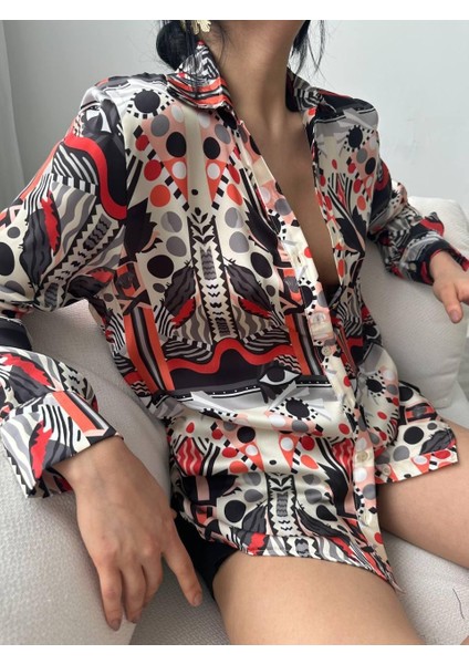Desenli Oversize Gömlek modelleri