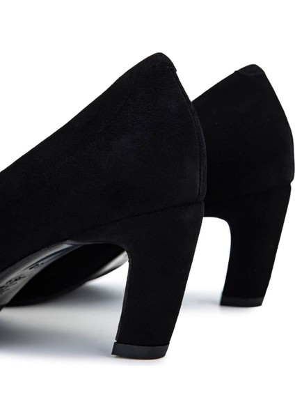 Kadın Hakiki Deri Siyah Süet Topuklu Ayakkabı 594 6308 Bn Ayk SK25-26 Sıyah Suet indirimleri