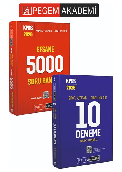 PEGEM AKADEMİ 2026 KPSS Genel Yetenek Genel Kültür Efsane 5000 Ta