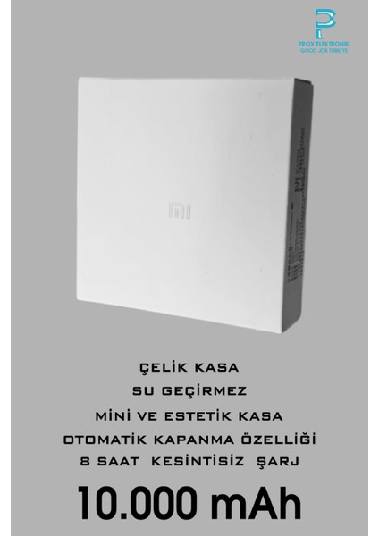 Powerbank 10.000 Mah Taşınabilir Sarj Cihazı 12W Metal Kasa Süper Tasarım