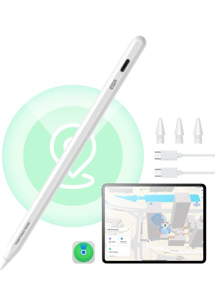 Geo Apple iPad Find My Özellikli Type-C Şarj Girişli Dijital Dokunmatik Kalem