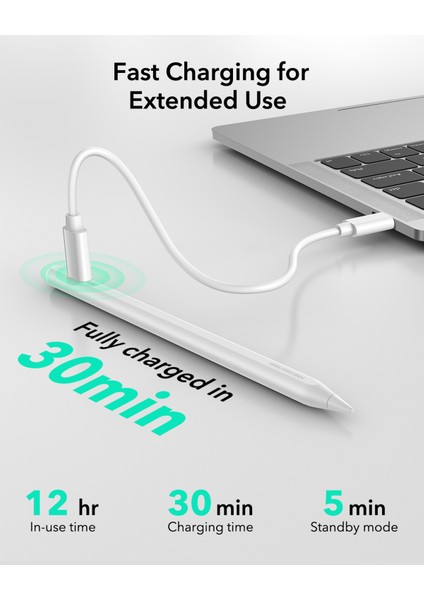 Geo Apple iPad Find My Özellikli Type-C Şarj Girişli Dijital Dokunmatik Kalem fırsatları