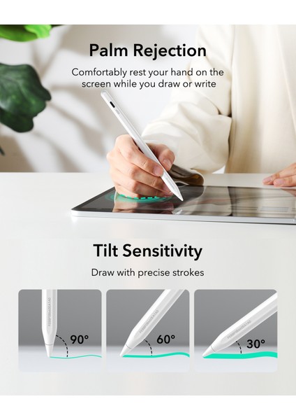 Geo Apple iPad Find My Özellikli Type-C Şarj Girişli Dijital Dokunmatik Kalem