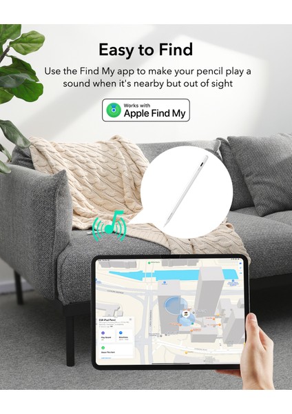 Geo Apple iPad Find My Özellikli Type-C Şarj Girişli Dijital Dokunmatik Kalem