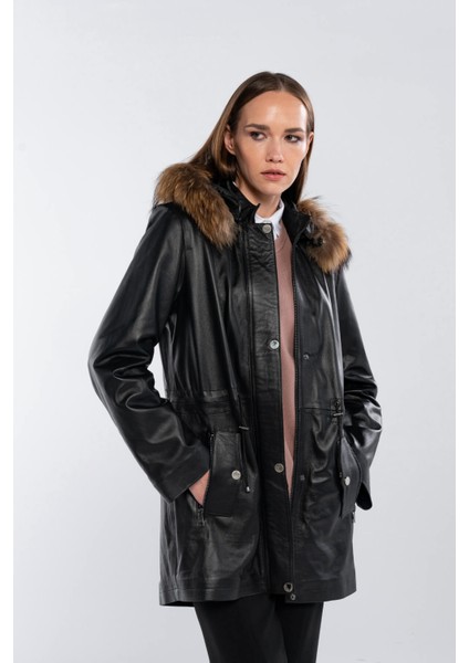 Kadın Hakiki Deri Siyah Deri Deri Mont 847 747-1 Byn Derımont SK25-26 Sıyah Dr fırsatları