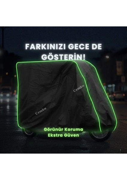 Fitilli Siyah Kabinli Tek Koltuk Moped Brandası, 3 Teker Kabin Brandası modelleri