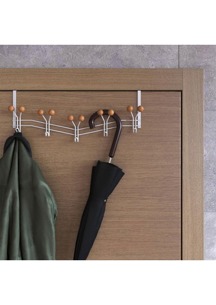 5'li Kapı Arkası Askılık - Beyaz