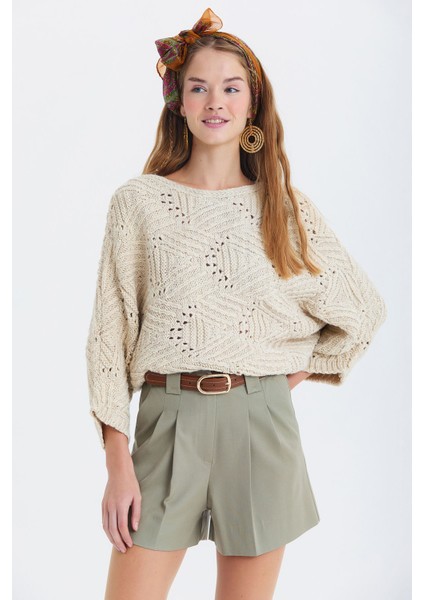 Pensli Kemerli Kışlık Şort Çağla fiyatları