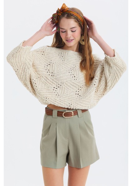 Pensli Kemerli Kışlık Şort Çağla modelleri