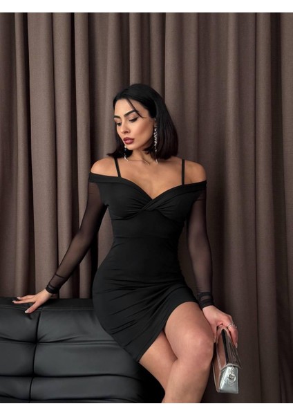 Omuz Detaylı Mini Elbise fiyatları