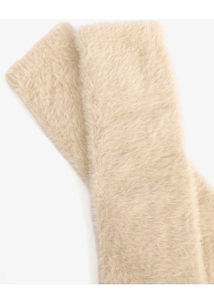 Ekru Yumuşak Dokulu Uzun Eldiven fiyatları