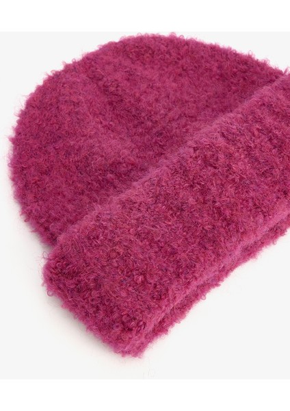 Fuşya Reneta Yumuşak Dokulu Bere fiyatları