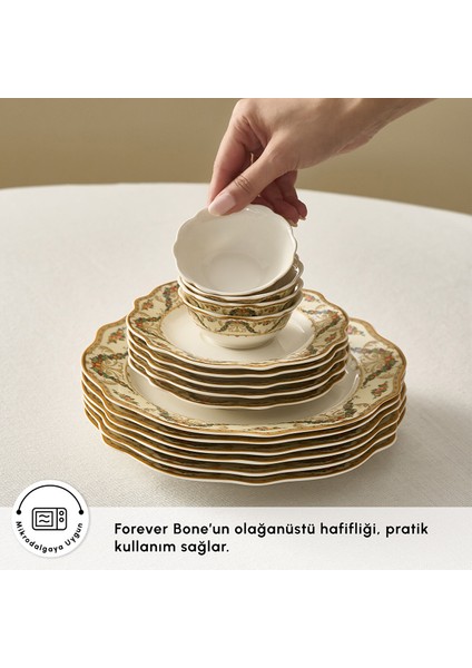 Forever Bone Orlando 26 Parça 6 Kişilik Kahvaltı Takımı