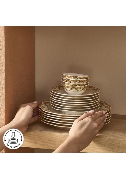 Forever Bone Orlando 26 Parça 6 Kişilik Kahvaltı Takımı