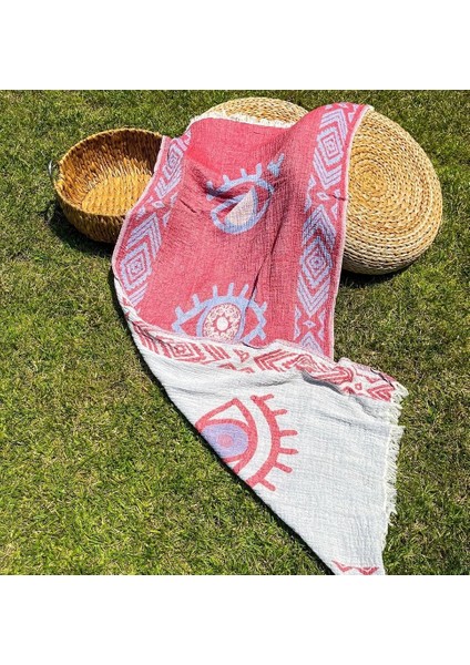 90X180 Çift Taraflı 3 Kat Müslin Göz Desenli Kilim Motifli P modelleri