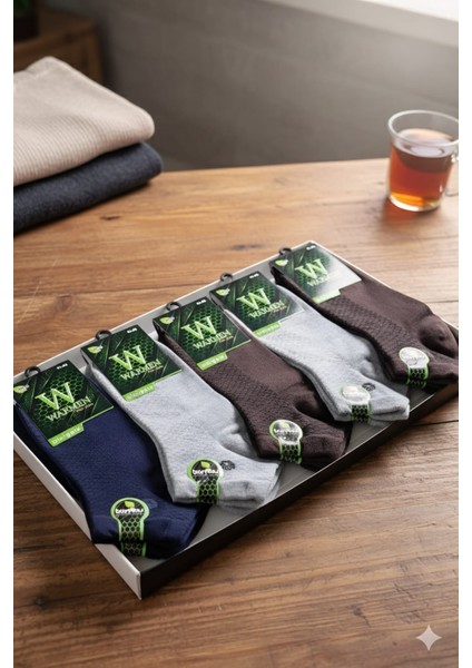 Bambu Erkek Patik Çorap; Mevsimlik ; 41-44 ; Asorti 12'li Kutu fırsatları