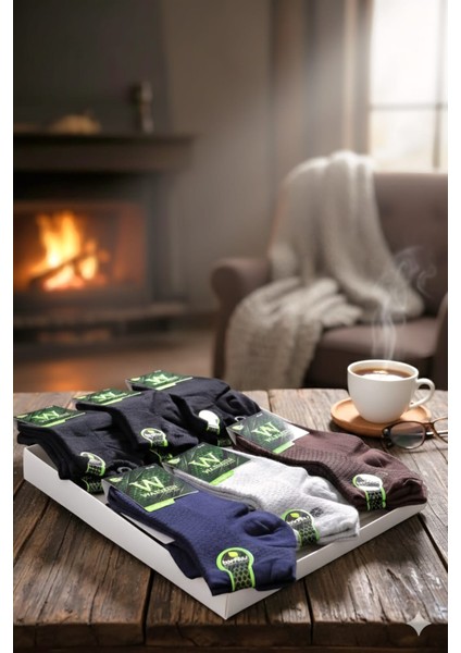 Bambu Erkek Patik Çorap; Mevsimlik ; 41-44 ; Asorti 12'li Kutu indirimleri