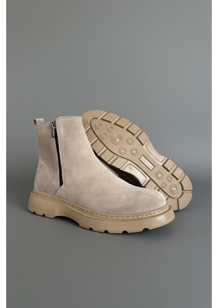 Chelsea Hakiki Deri Çift Fermuarlı Garantili Erkek Kışlık Bot