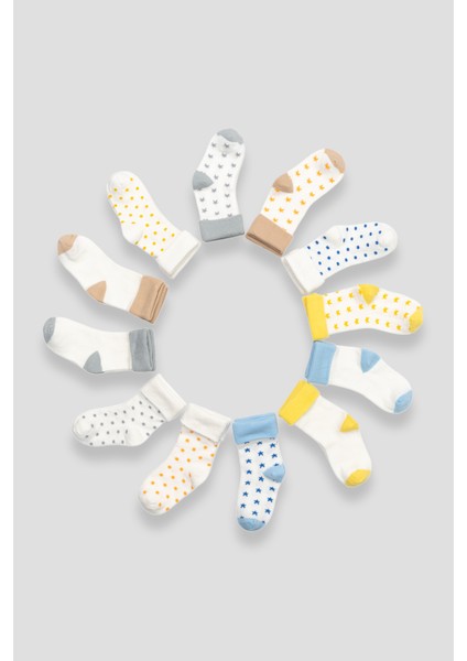 12 Çift Pamuklu Unisex Çocuk ve Bebek Soket Çorap fiyatları