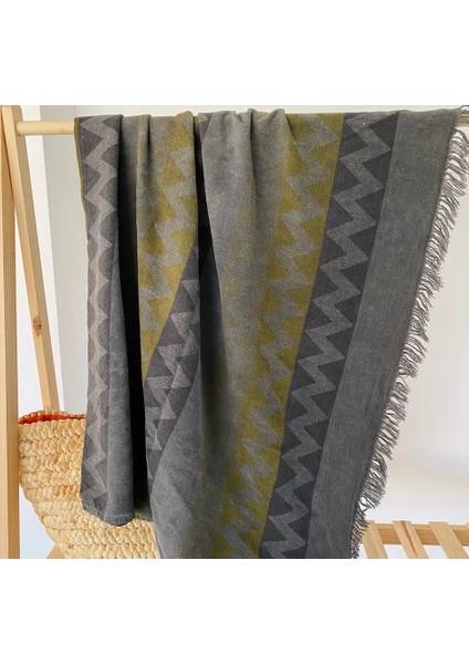 Zikzak Desenli Peştemal Plaj Havlusu 105X150CM %100 Pamuk fiyatları