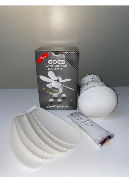 Vantilatörlü LED Empul Tek Ürün 3 Işık Rengi