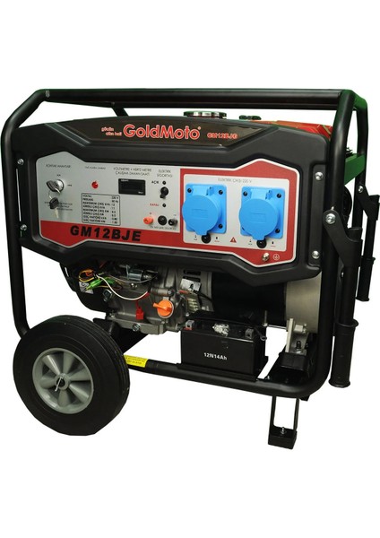GM12BJ Marşlı 12KVA Monofaze Benzinli Jeneratör