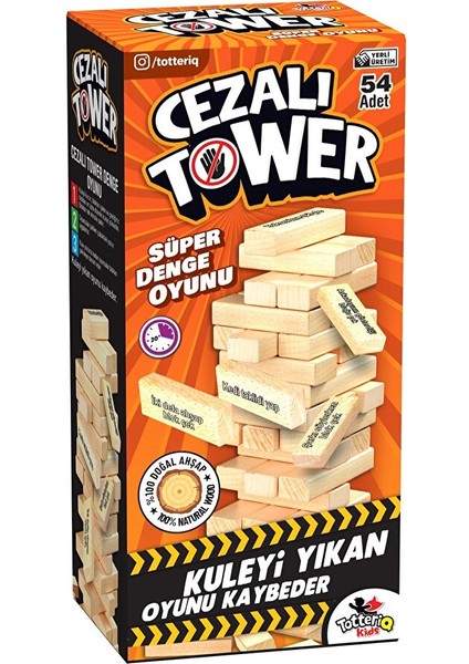 Ahşap Denge Oyunu Cezalı Tower