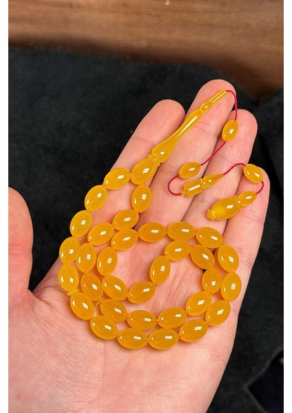 Üst Düzey Malzeme ve Işçilik Limon Sıkma Kehribar Tesbih