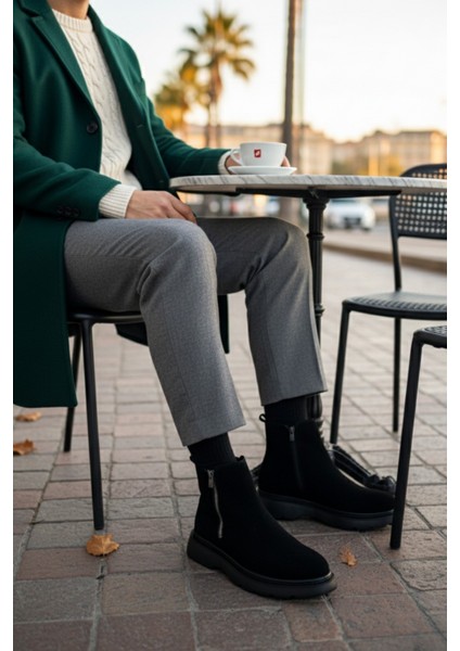 Chelsea Hakiki Deri Çift Fermuarlı Garantili Erkek Kışlık Bot fırsatları