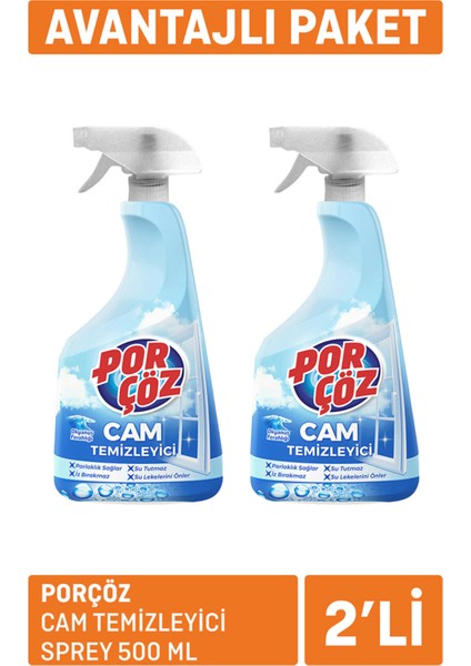 Cam Temizleyici Sprey 2 x 500 ml 3 Adet