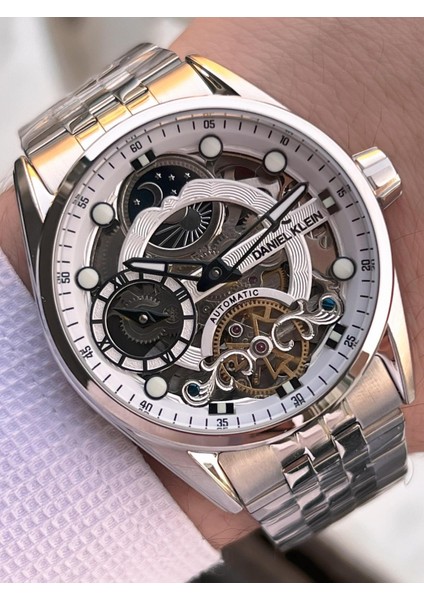 Otomatik Mekanizma Mehtap ve Güneş Kadranlı 2 Yıl Garantili Erkek Kol Saati OTM.113855.3 fiyatları