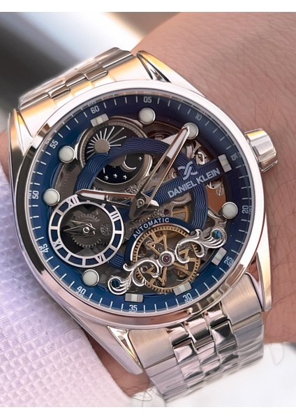 Otomatik Mekanizma Mehtap ve Güneş Kadranlı 2 Yıl Garantili Erkek Kol Saati OTM.13855.1