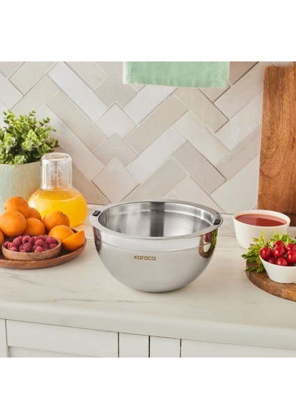 Mutfaksever Ice Hot Bowl Çift Cidarlı ve Su Hazneli Çelik Servis Kasesi 20 cm