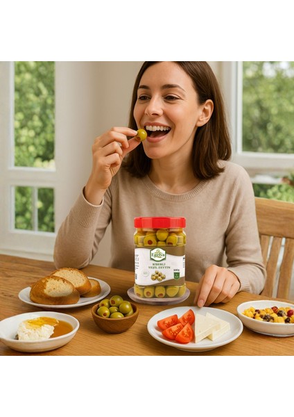 Biberli Yeşil Zeytin 500 G – Doğal Fermente, Katkısız, Ege Sofralarının Lezzeti indirimleri
