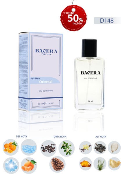 D148 Oriental Erkek Parfüm 50 ml