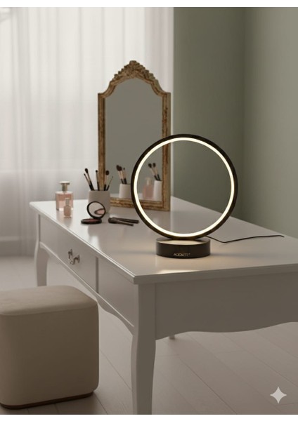 Yuvarlak Dekoratif Masa Lambası Siyah 3000K fiyatları