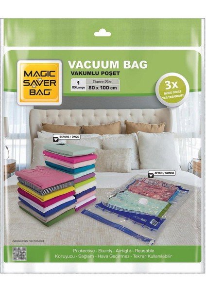 Saver Bag Tekli Vakumlu Poşet - Xxl - 80X100 cm